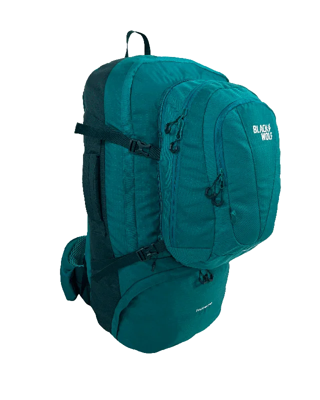 Shock - absorbing 14 - inch laptop backpack for rough handlingBlack Wolf - Fulham II 80 Backpack - Quetzal Green/Sea Moss