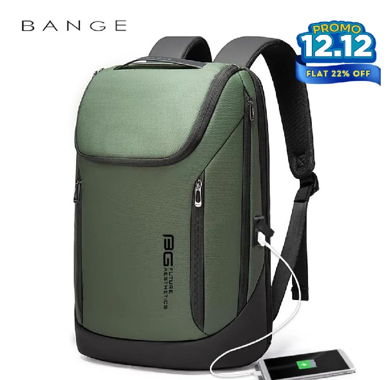 Compact 11 - inch laptop shoulder bag for daily errandsBANGE Ultimate Travel Laptop Backpack - Green