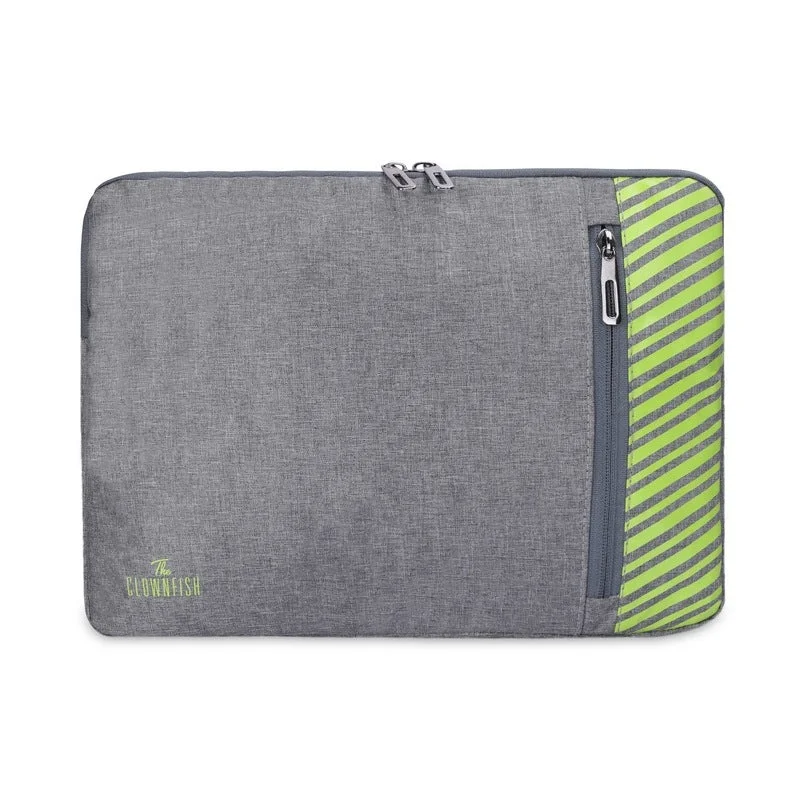 Anti - scratch nylon 17.3 - inch laptop sleeve for protection on the goTHE CLOWNFISH Algo Series Polyester Unisex 13 Inch Laptop Bag Tablet Case (Grey)