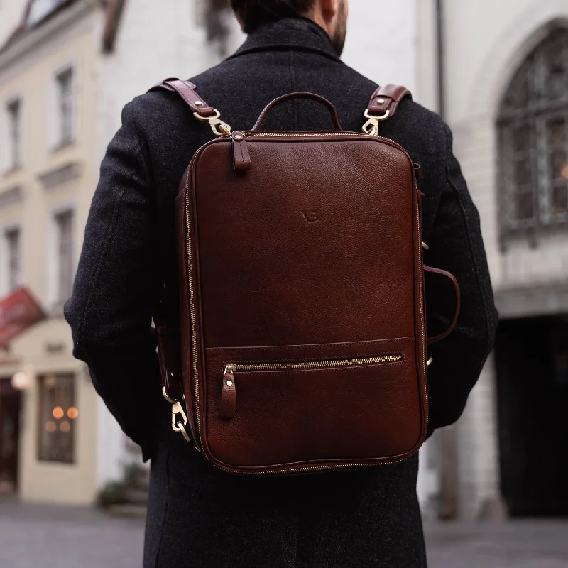 Leather - Trimmed Travel Laptop Sleeves in Burgundy for Protection10X