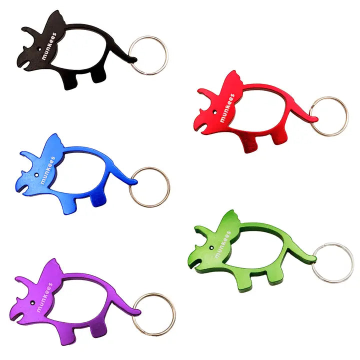 Hanging Travel Toiletry Bags with Multiple Pockets in TealDinosaur Bottle Opener Keychain- Triceratops- $8.00