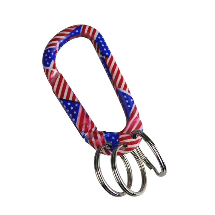 Detachable Travel Bag Shoulder Straps in Beige with Cushioned PadsAceCamp Us Flag Carabiner with 3 Keyring- $7.00