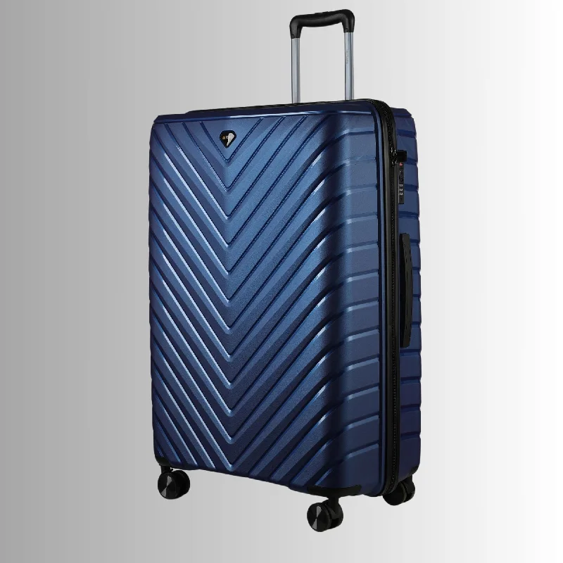 Travel Bag ID Card Holders in Clear Vinyl with LanyardsBlue Hardcase Roller Luggage 28' with 360° Wheels & TSA Lock