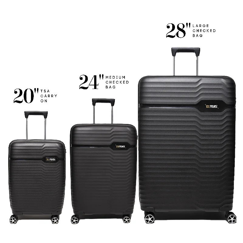 Waterproof Travel Duffel Bag Covers in Black for Protecting Your LuggageHardcase Roller Luggage Set (28', 24' and 20')