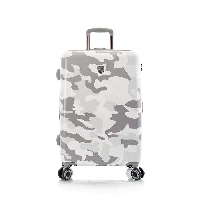 Compression Packing Cubes in Black and White for Saving Luggage SpaceWhite Camo Hardside 26" Medium Checked Luggage