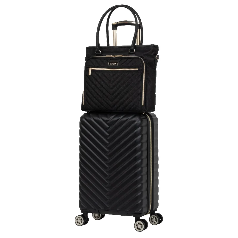 Travel Jewelry Organizers in Velvet with Multiple Compartments in PurpleKenneth Cole Reaction Madison Square 8-Wheel Expandable Luggage & Chelsea Tote 2-Piece Bundle (20" Carry-On & Tote)