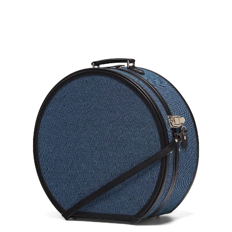 Anti - Theft Crossbody Travel Bags with RFID Protection in Gray for City TripsThe Editor - Navy Hatbox Deluxe