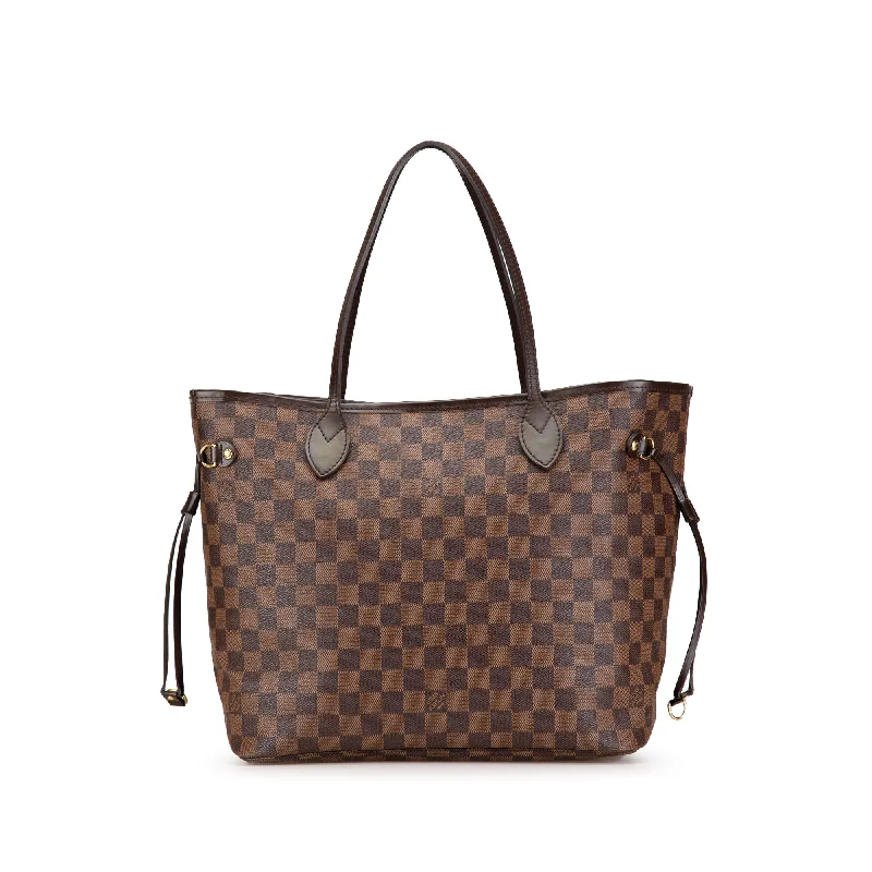 Large Capacity Genuine Leather Women's Tote Bag in Black for Work and CommutingBrown Louis Vuitton Damier Ebene Neverfull MM Tote Bag