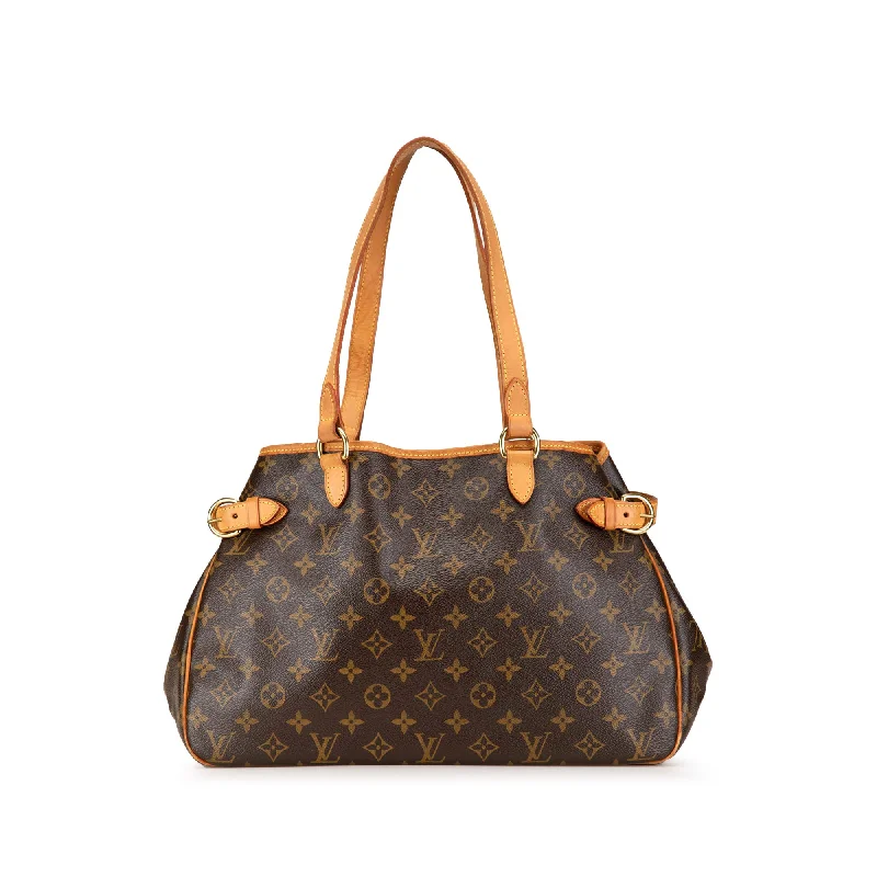 Women's Printed Tote Bag in Floral Patterns for a Spring - Themed Shopping TripBrown Louis Vuitton Monogram Batignolles Horizontal Tote Bag