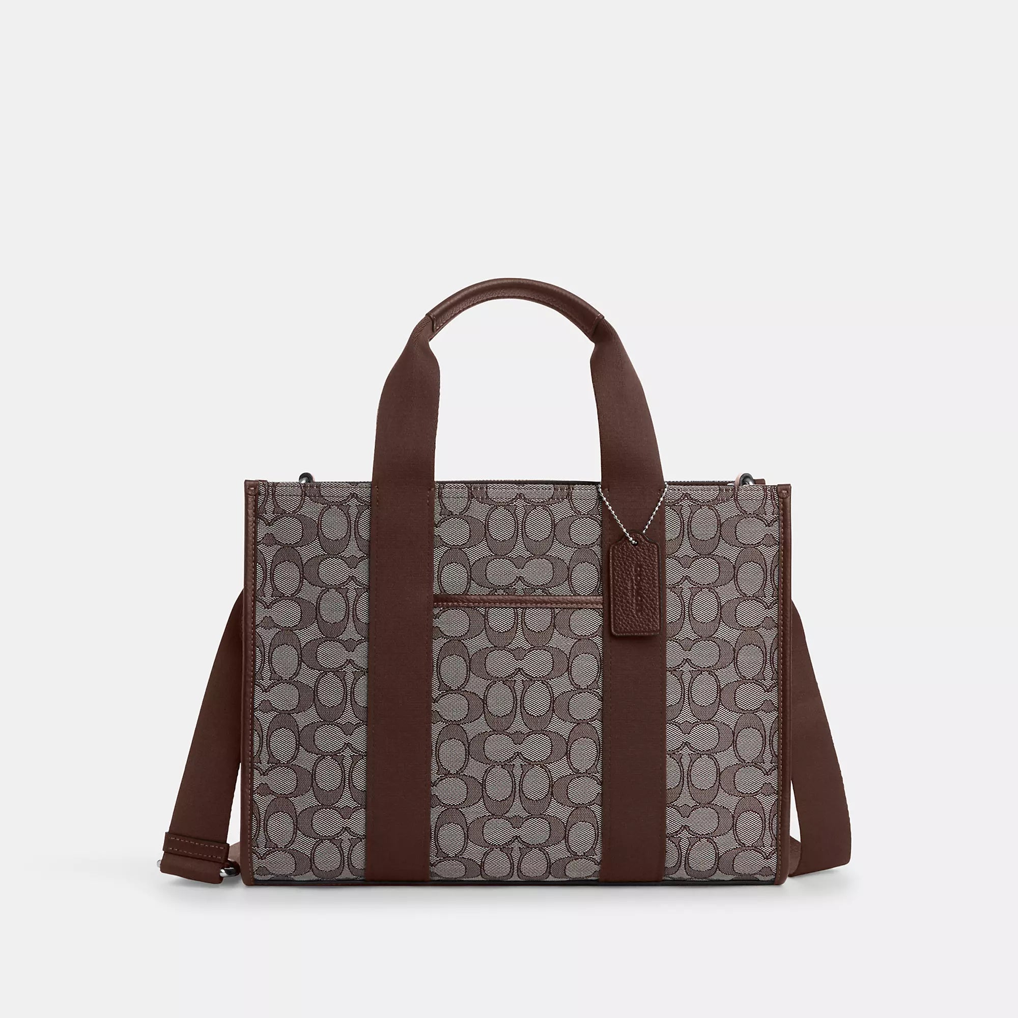 Patchwork Tote Bag in Denim with Vintage - Inspired Designs for a Retro AppealCoach Outlet Smith Tote Bag In Signature Jacquard