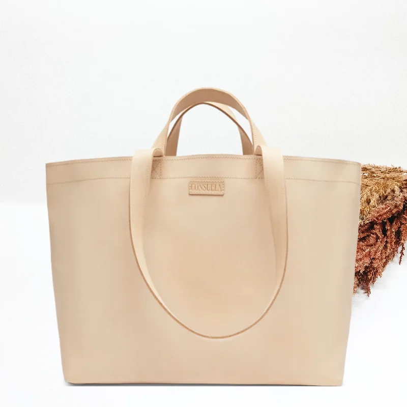 Linen Tote Bag in Natural Beige with Braided Details for a Rustic Summer EnsembleConsuela | Diego Grab n' Go Jumbo Bag