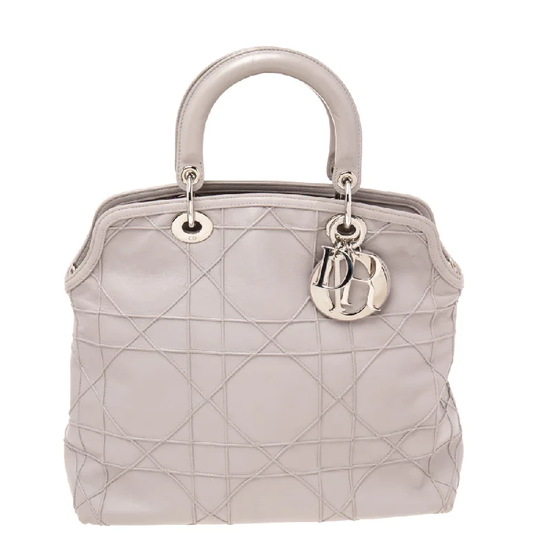 Tote Bag with RFID - Blocking Pocket in Black for Protecting Your Cards and InformationDior Pale Lilac Cannage Leather Granville Tote