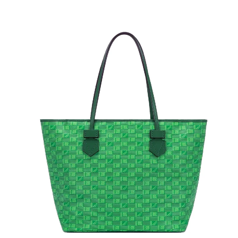 Women's Printed Tote Bag in Floral Patterns for a Spring - Themed Shopping TripSaint Tropez Zip Tote MM, Green