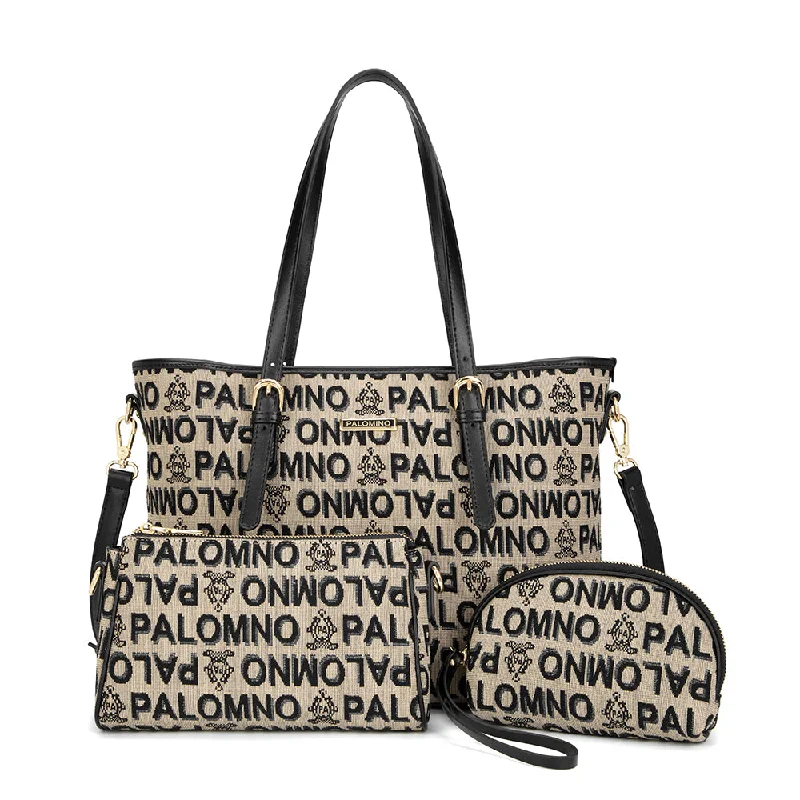 Patchwork Tote Bag in Denim with Vintage - Inspired Designs for a Retro AppealPalomino Milton Totebag - Black