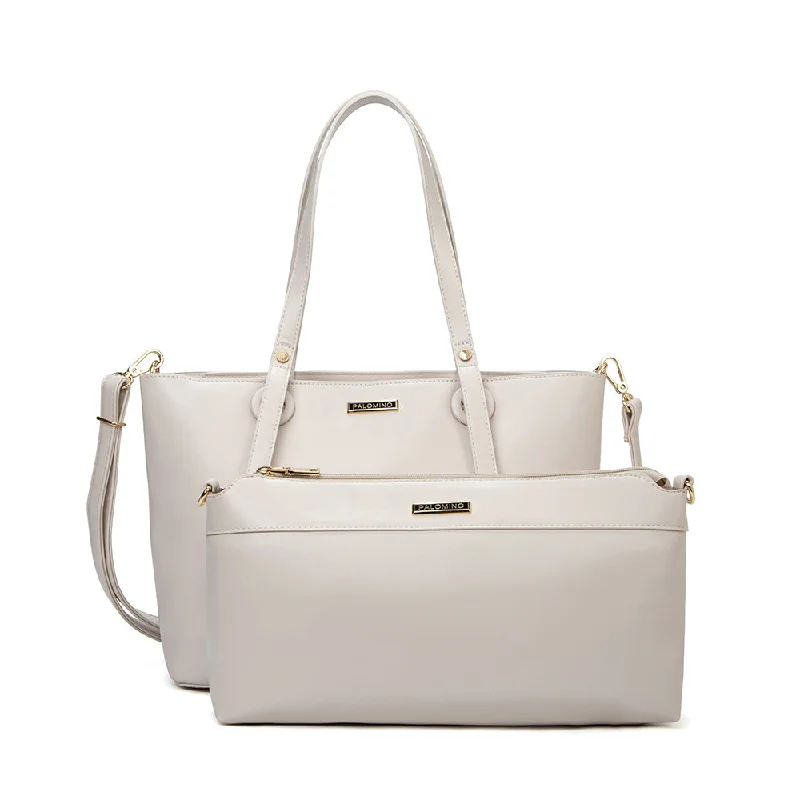 Faux Fur - Trimmed Tote Bag in White for a Cozy Winter LookPalomino Moira Totebag - Ivory