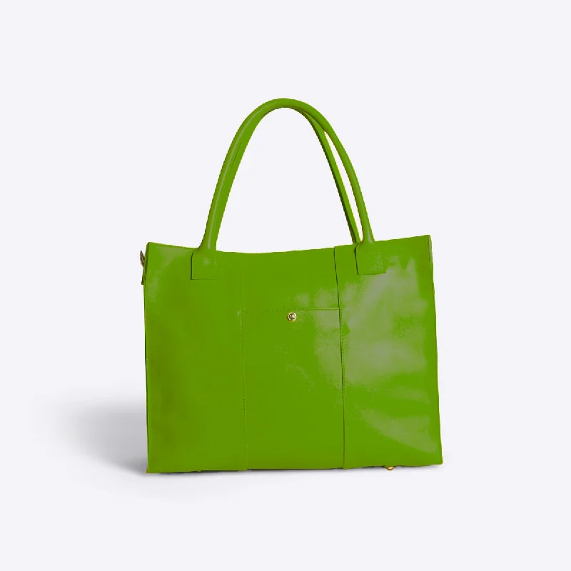 Tote Bag with Adjustable Shoulder Strap in Olive Green for Comfortable CarryingThe Calista Tote (Green)