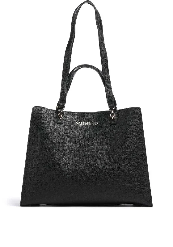 Women's Tote Bag with Inner Compartments in Gray for Organizing Everyday EssentialsValentino Stereo Tote Bag, Black