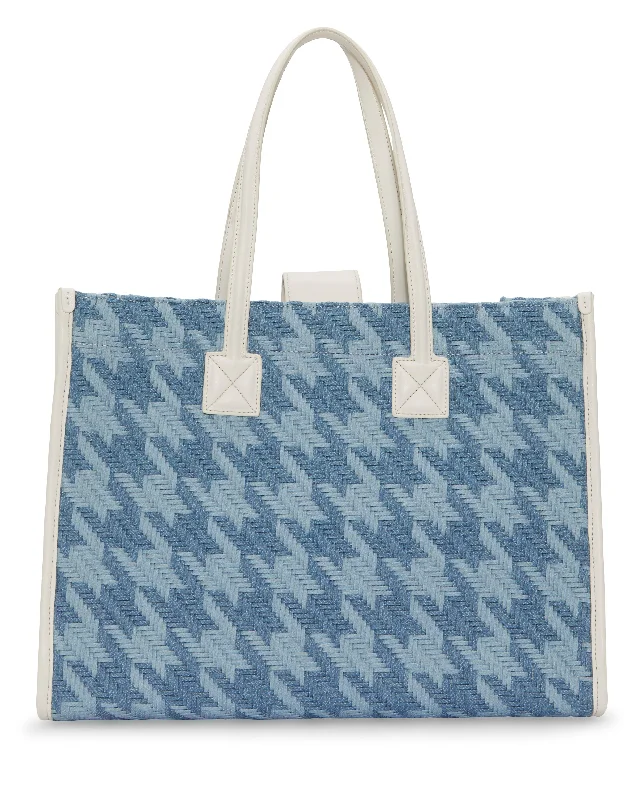 Patchwork Tote Bag in Denim with Vintage - Inspired Designs for a Retro AppealSaly Tote