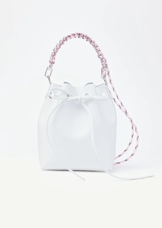 Faux Fur - Lined Bucket Bag in White for a Cozy Winter AccessoryBaby Bucket Bag - Snow White