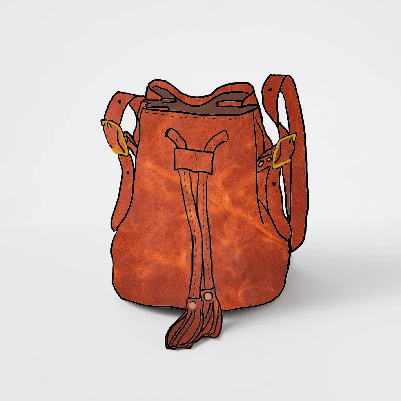 Canvas and Leather - Trimmed Bucket Bag in Beige for a Casual Weekend GetawayBrick Kodiak Bucket Bag