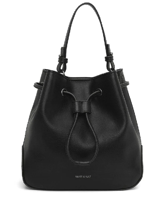 PVC Bucket Bag in Clear with Glitter Accents for a Fun and Edgy StyleMATT & NAT Dupont Bucket Bag