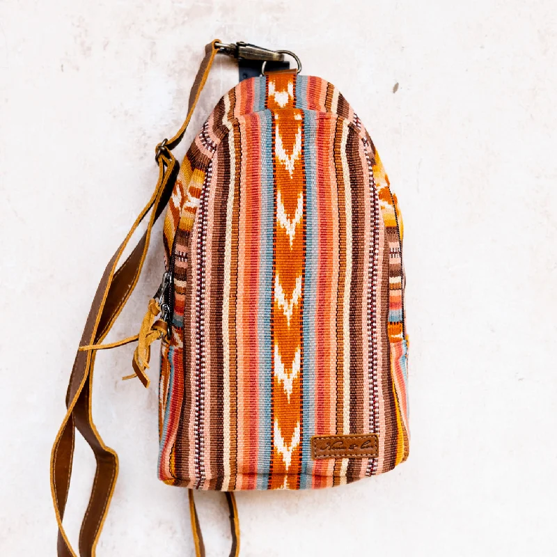 Geometric - Printed PVC Crossbody Bag in Multicolor for Trendy Street Style2.0 CROSSBODY SLING - ESPERANZA - CAFE