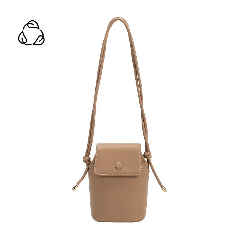 Quilted Leather Crossbody Bag in Cream for a Classic and Elegant AppearanceAbigail Nude Phone Crossbody Bag