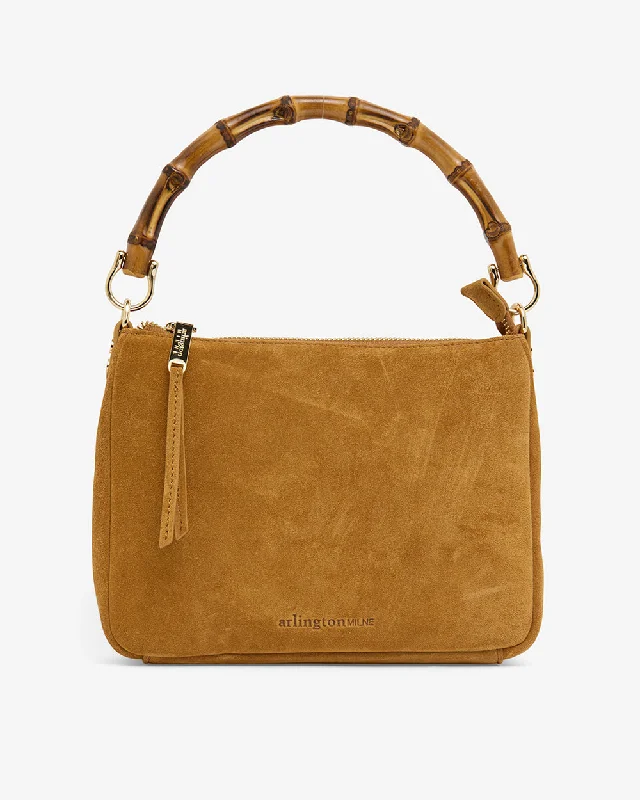 Quilted Leather Crossbody Bag in Cream for a Classic and Elegant AppearanceBridget Bag - Toffee Suede