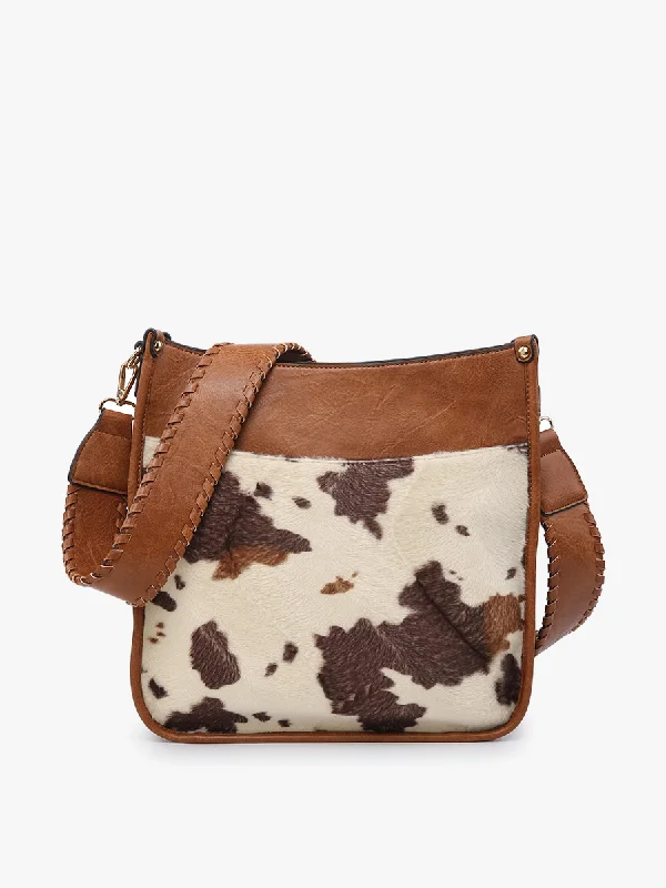 Women's Crossbody Bag with Chain Strap in Gold for a Glamorous TouchChloe Vegan Cow Crossbody