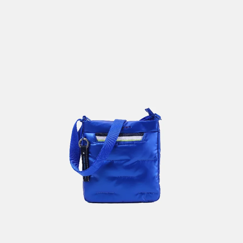 Leather - Trimmed Denim Crossbody Bag in Blue for a Vintage - Inspired LookCUSHY