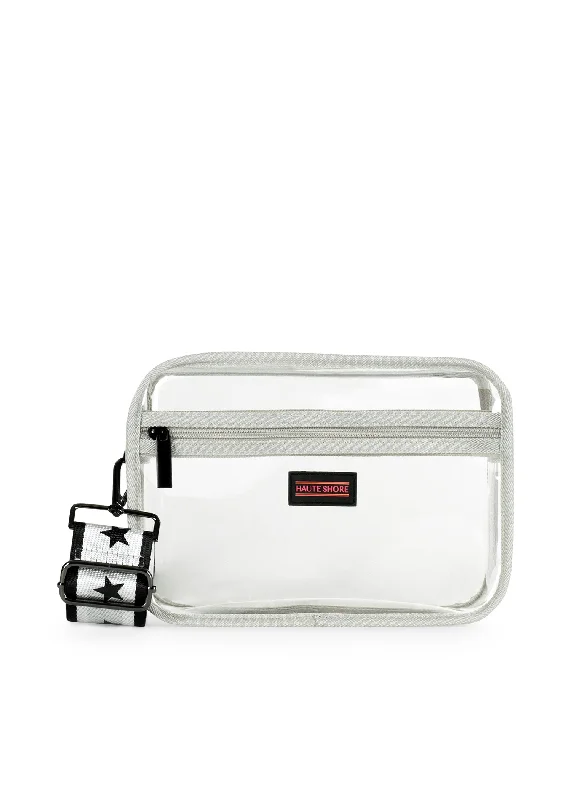 Women's Crossbody Bag with Magnetic Closure in White for Quick AccessDrew Clear E Crossbody