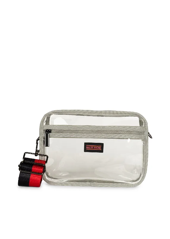 Quilted Leather Crossbody Bag in Cream for a Classic and Elegant AppearanceDrew Clear Spirit Sport Strap B Crossbody