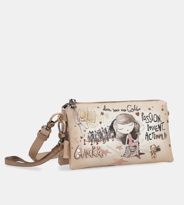 Hand - painted Canvas Crossbody Bag in Yellow for a Unique and Artistic LookHollywood small crossbody bag