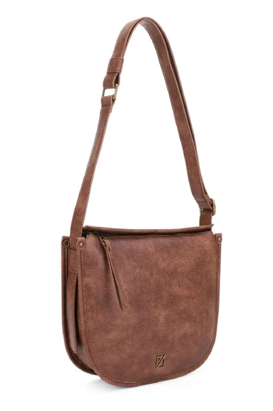 Suede Crossbody Bag in Olive Green for Fall Fashion StatementsIZ26002 Caughlin Semicircle Structured Crossbody Bag