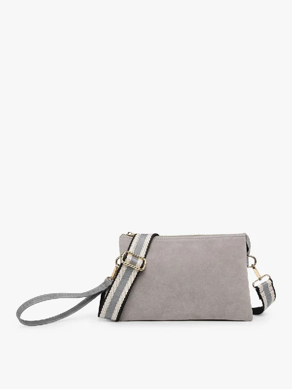 Medium - sized Canvas Crossbody Bag in Beige with Floral Print for Spring OutingsIzzy Vegan Suede Crossbody