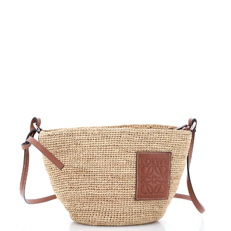 Geometric - Printed PVC Crossbody Bag in Multicolor for Trendy Street StylePochette Woven Raffia