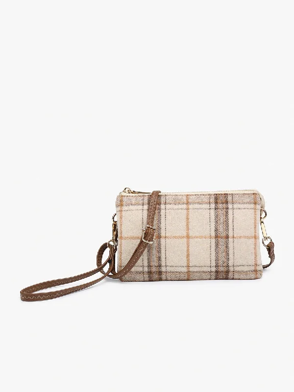 Geometric - Printed PVC Crossbody Bag in Multicolor for Trendy Street StyleRiley Vegan Plaid Crossbody