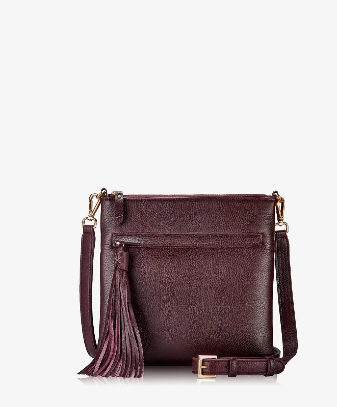 Leather - Trimmed Denim Crossbody Bag in Blue for a Vintage - Inspired LookScout Crossbody