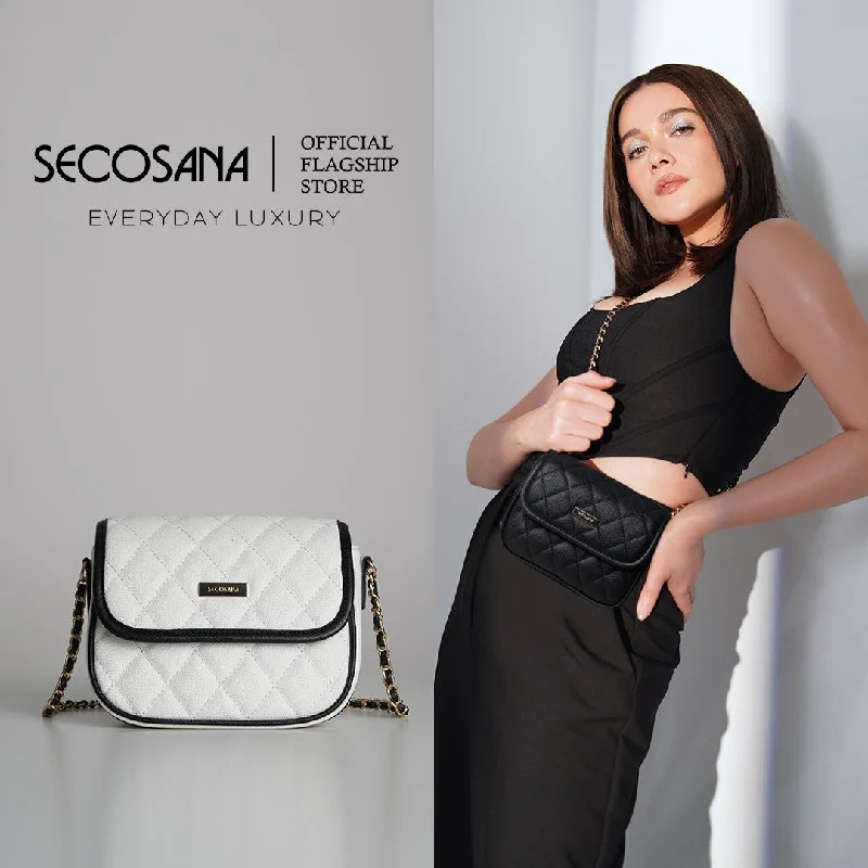 Women's Crossbody Bag with Zippered Pocket on the Back in Red for SecuritySECOSANA Elora Sling Bag