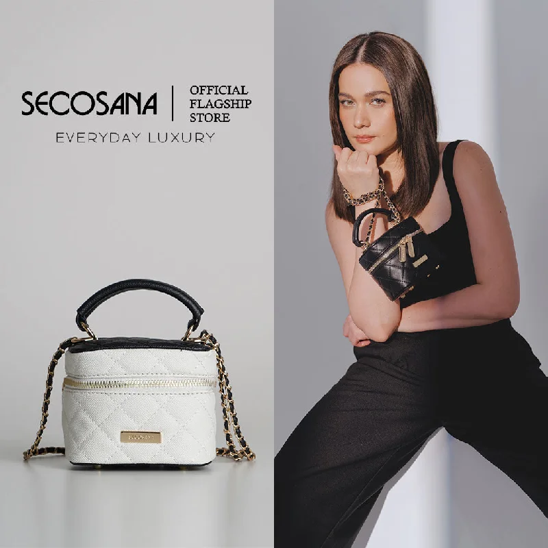 Women's Crossbody Bag with Magnetic Closure in White for Quick AccessSECOSANA Kassy Pettite Sling Bag