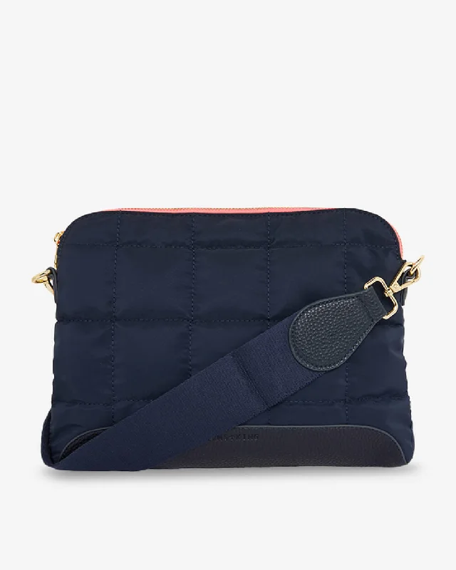 Leather - Trimmed Denim Crossbody Bag in Blue for a Vintage - Inspired LookSoho Crossbody - French Navy