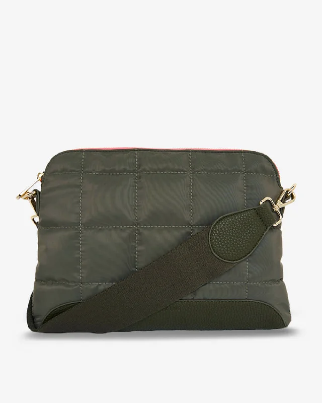 Women's Crossbody Bag with Zippered Pocket on the Back in Red for SecuritySoho Crossbody - Khaki