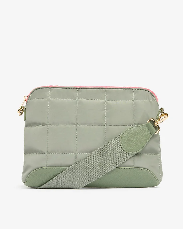 Quilted Leather Crossbody Bag in Cream for a Classic and Elegant AppearanceSoho Crossbody - Sage